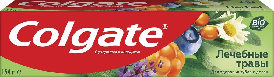 Зубная паста COLGATE Лечебные травы с натуральными ингредиентами для здоровья зубов и десен