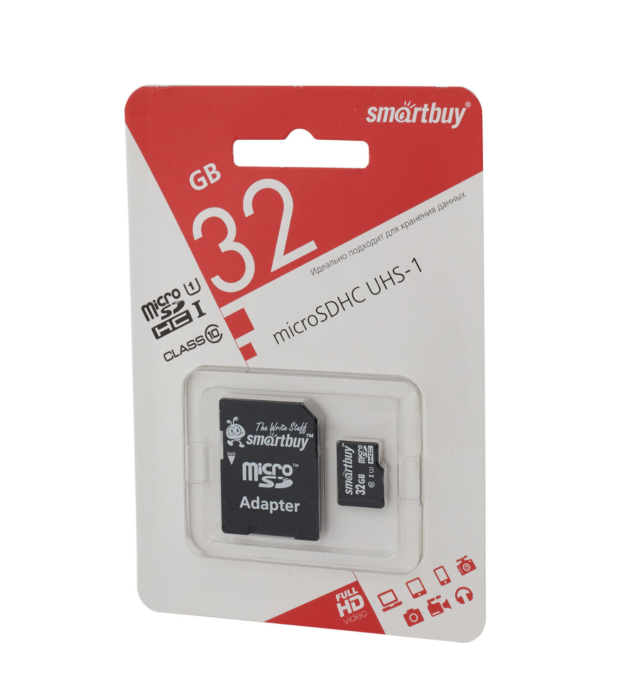 Micro SD 32GB Smart Buy class 10 (с адаптером SD) Micro SD 32GB Smart Buy class 10 (с адаптером SD)