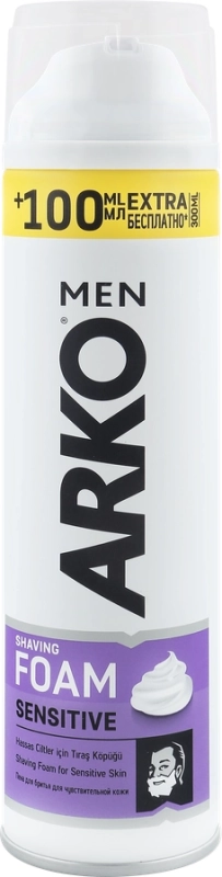 Пена для бритья Пена для бритья "ARKO MEN" Sensitive для чувствительной кожи, 200 мл