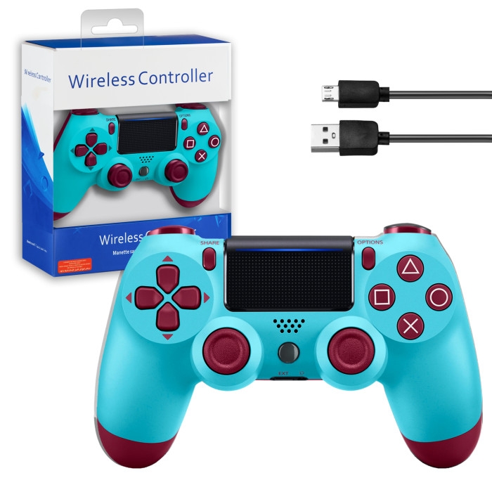 Джойстик PS4 DualShock беспроводной AA бирюзовый (no logo) Джойстик PS4 DualShock беспроводной AA бирюзовый (no logo)