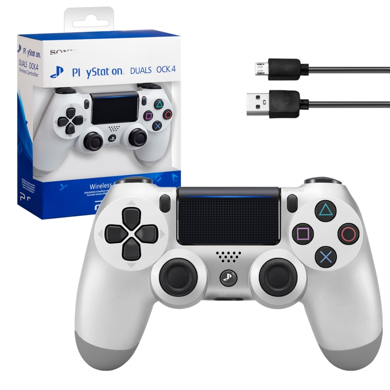 Джойстик PS4 DualShock беспроводной A белый (logo) Джойстик PS4 DualShock беспроводной A белый (logo)
