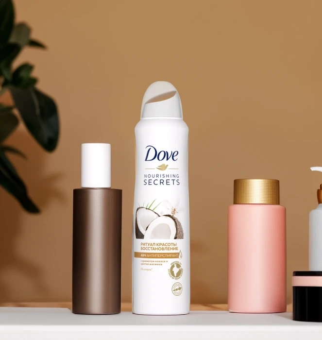 Дезодорант-антиперспирант спрей женский DOVE Ритуал красоты Восстановление с ароматом кокоса и цветка жасмина, 150мл Дезодорант-антиперспирант спрей женский DOVE Ритуал красоты Восстановление с ароматом кокоса и цветка жасмина, 150мл