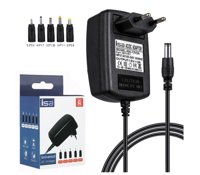 Блок питания 12V 2A 5.5*2.5 сетевой с адаптерами Блок питания 12V 2A 5.5*2.5 сетевой с адаптерами