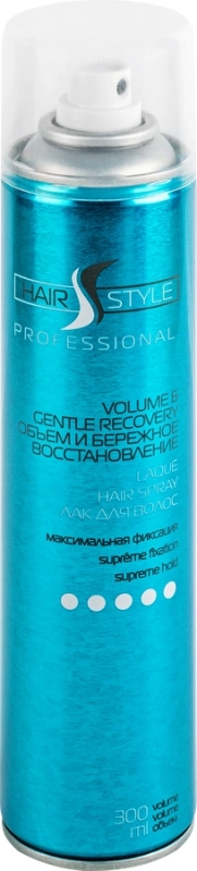 Лак для укладки волос HAIR STYLE Объем и бережное восстановление максимальная фиксация 5 Лак для укладки волос HAIR STYLE Объем и бережное восстановление максимальная фиксация 5