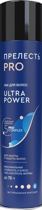 Лак для волос ПРЕЛЕСТЬ Professional Ultra Power, экстремальная фиксация