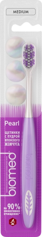 Зубная щетка BIOMED Pearl white Medium, средняя