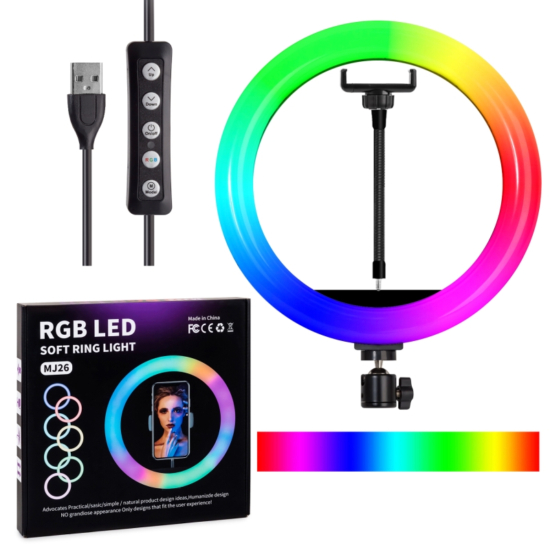 Селфи кольцо 26см MJ26 10 Селфи кольцо 26см MJ26 10" RGB (без штатива)