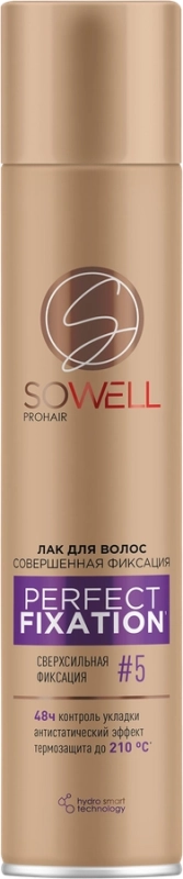 Лак для волос SOWELL Perfect Fixation Совершенная фиксация сверхсильная фиксация Лак для волос SOWELL Perfect Fixation Совершенная фиксация сверхсильная фиксация