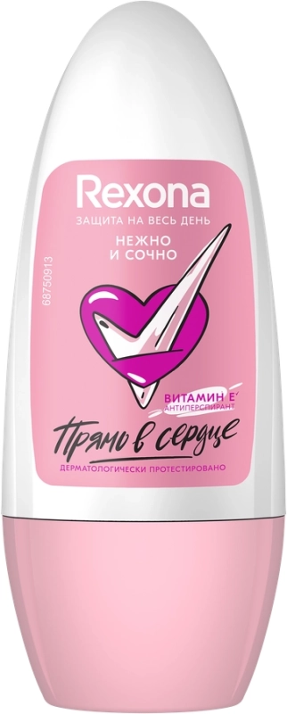 Дезодорант-антиперспирант роликовый женский REXONA Нежно и сочно, 50мл Дезодорант-антиперспирант роликовый женский REXONA Нежно и сочно, 50мл
