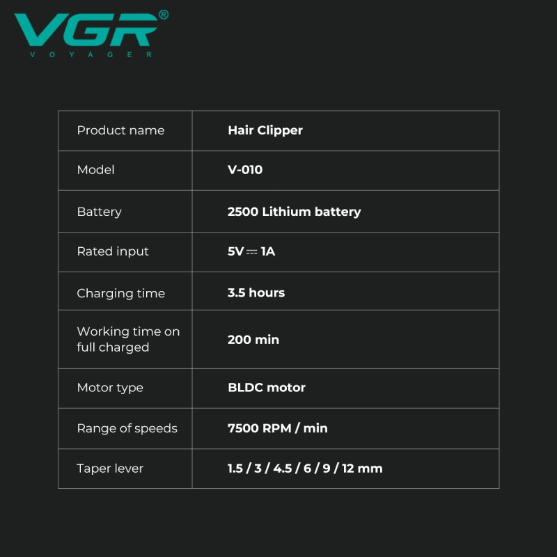 Машинка для стрижки волос VGR V-010