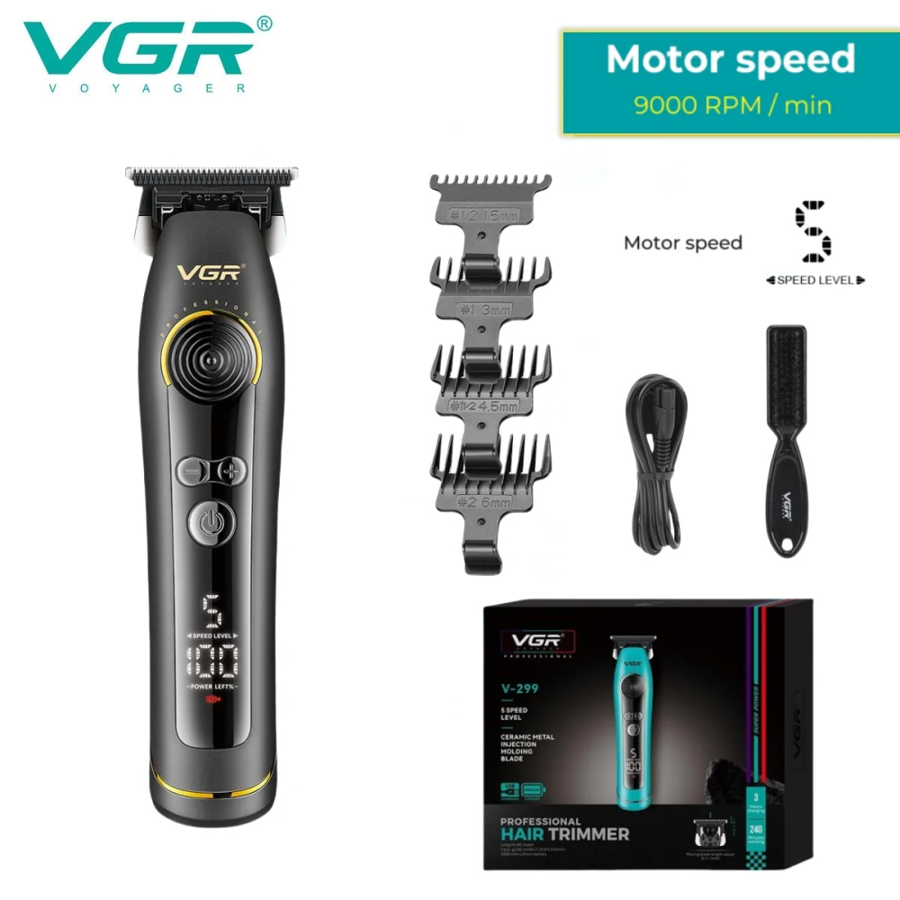 Триммер для стрижки волос VGR V-299 Черный