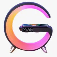 Умная лампа с часами Черная