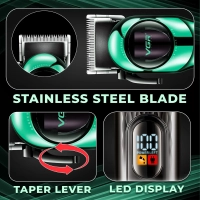 Машинка для стрижки волос VGR V-166 Зеленая