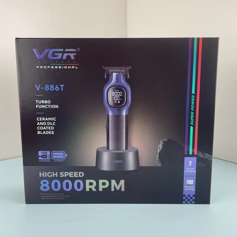 Триммер для стрижки волос VGR V-886T Фиолетовый