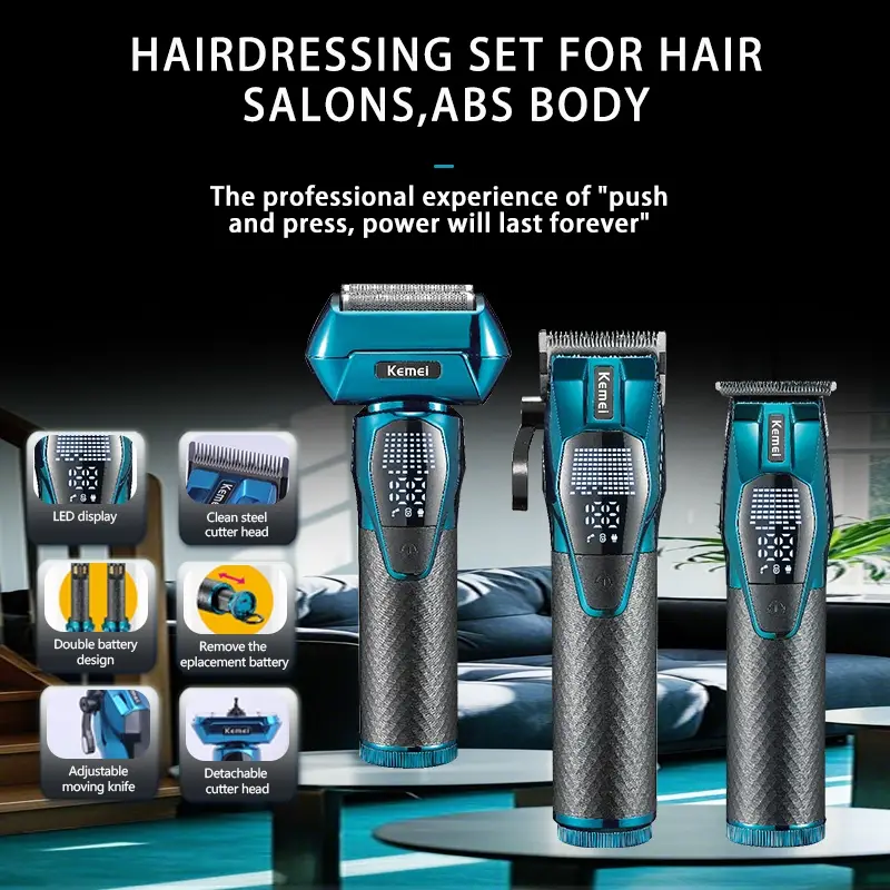 Набор для стрижки волос 3в1 Kemei KM-8559