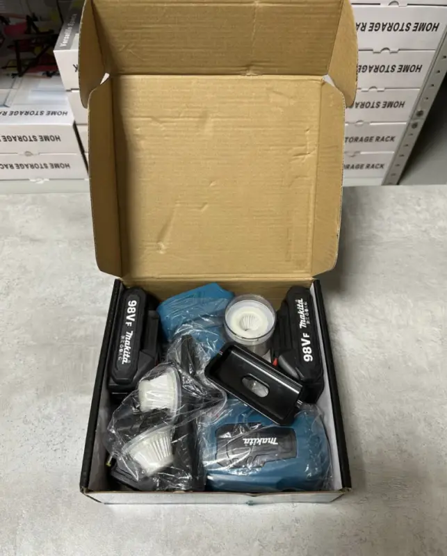 Пылесос автомобильный вакуумный с 2 АКБ