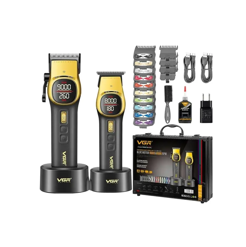 Набор для стрижки волос В кейсе 2в1 VGR V-885 S2 Желтый