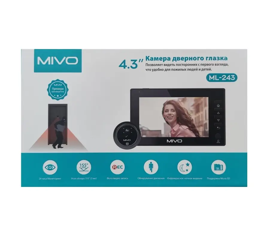 Камера дверного глазка MIVO ML-243