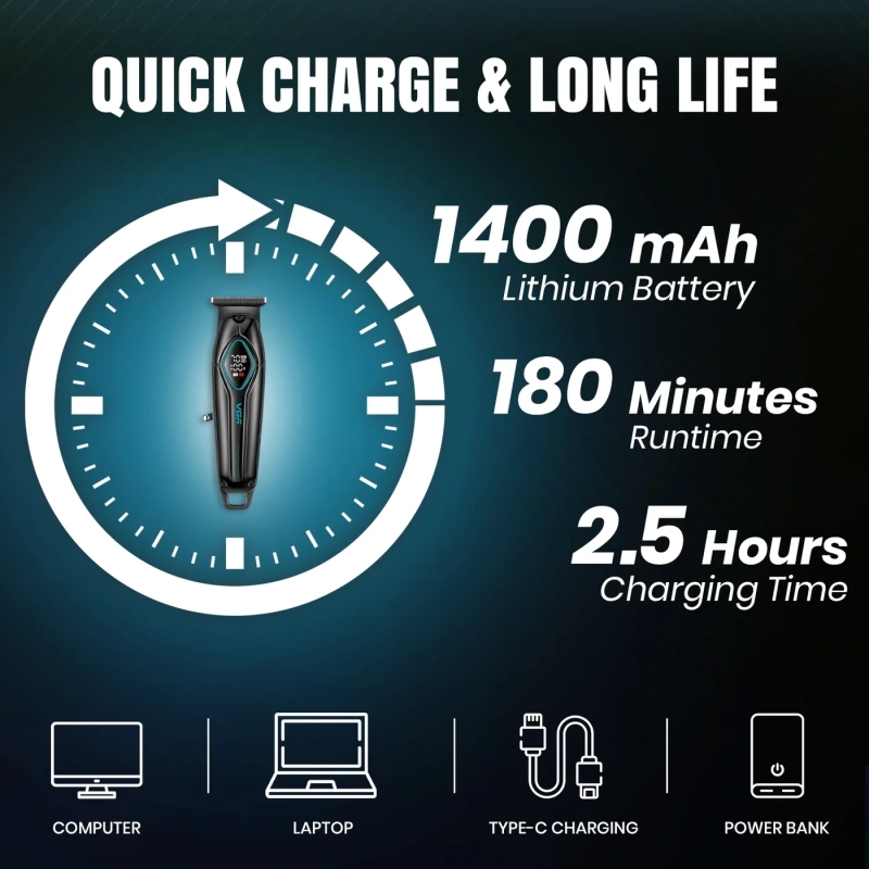 Триммер для стрижки волос VGR V-945 Черный Триммер для стрижки волос VGR V-945 Черный