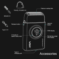 Электрическая бритва Шейвер VGR V-378 Черный