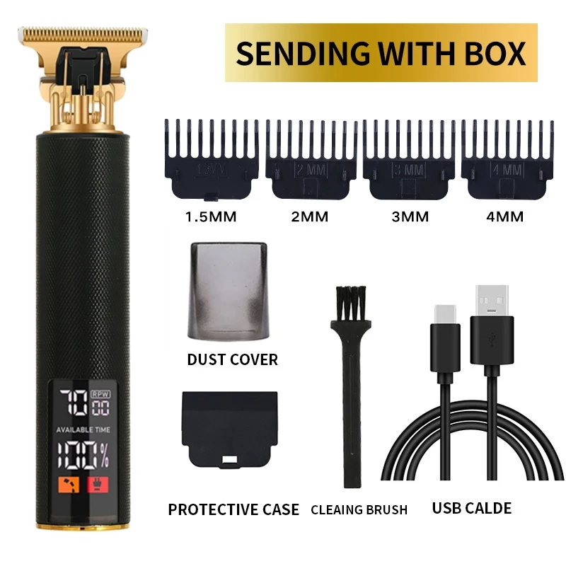 Триммер для стрижки волос Дисплей Черный