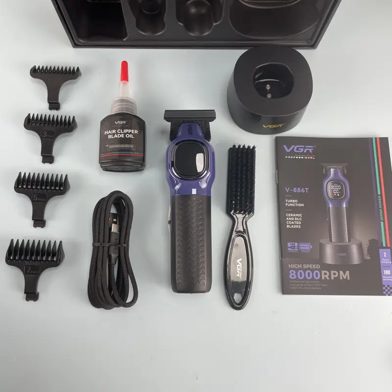 Триммер для стрижки волос VGR V-886T Фиолетовый