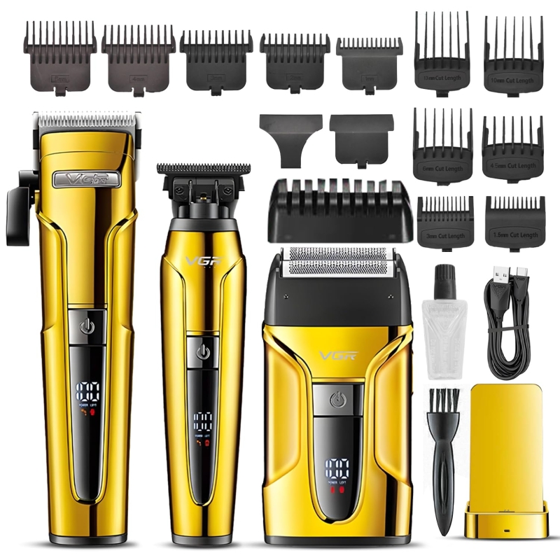 Набор для стрижки волос 3в1 VGR V-694 Желтый