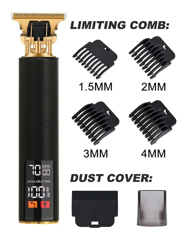 Триммер для стрижки волос Дисплей Черный