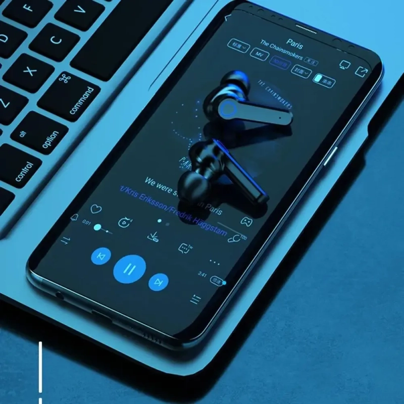 Наушники беспроводные M19 (с фонариком)