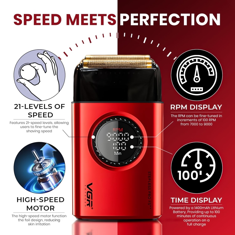 Электрическая бритва Шейвер VGR V-377 Красный Электрическая бритва Шейвер VGR V-377 Красный