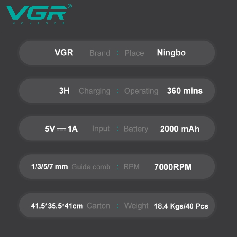 Триммер для стрижки волос VGR V-930 Синий Триммер для стрижки волос VGR V-930 Синий