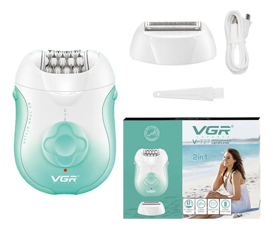 Эпилятор 2в1 VGR V-727 Зеленый