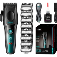 Машинка для стрижки волос VGR V-195 Зеленая