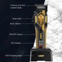 Машинка для стрижки волос VGR V-119 Зеленая