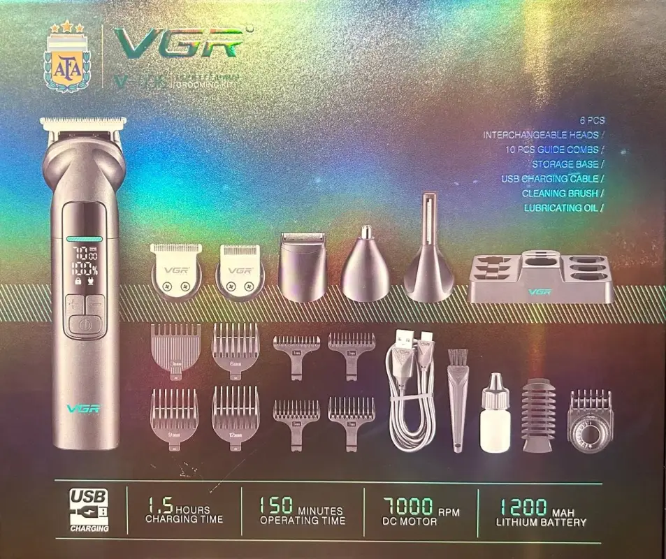 Триммер для стрижки волос 14в1 VGR V-096