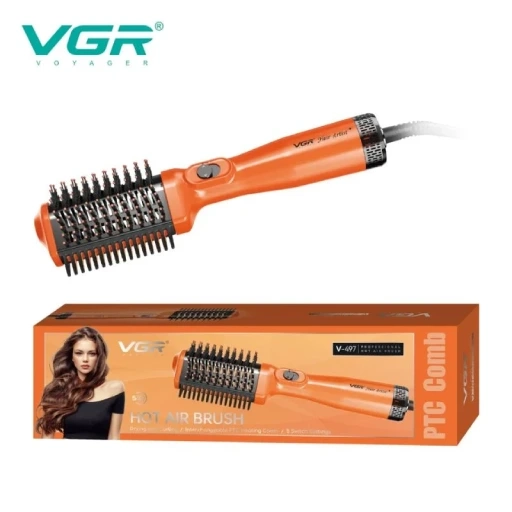 Расческа Щетка Фен VGR V-497 Оранжевая