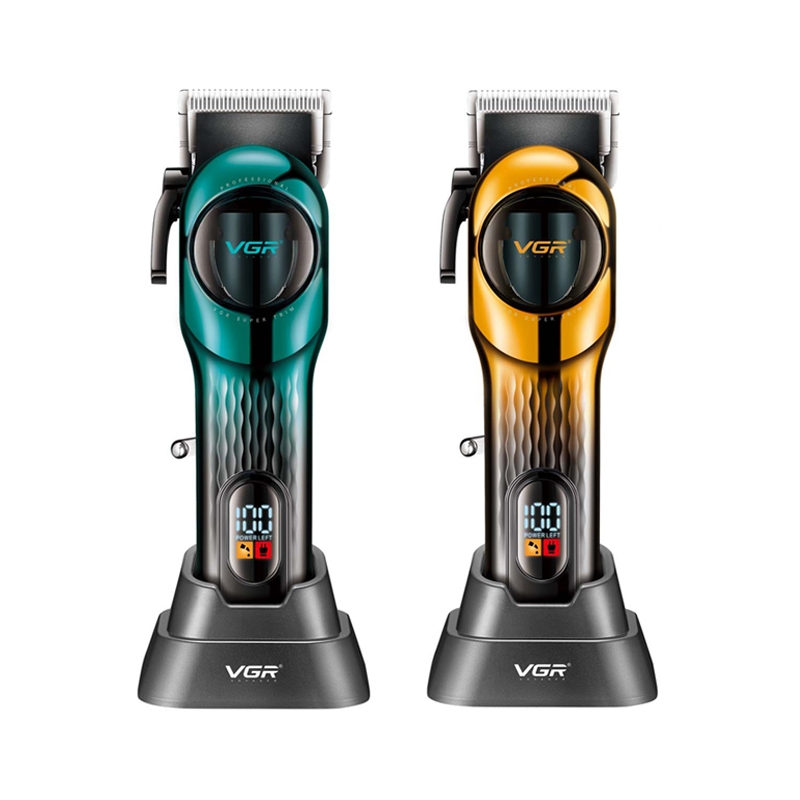 Машинка для стрижки волос VGR V-166 Зеленая