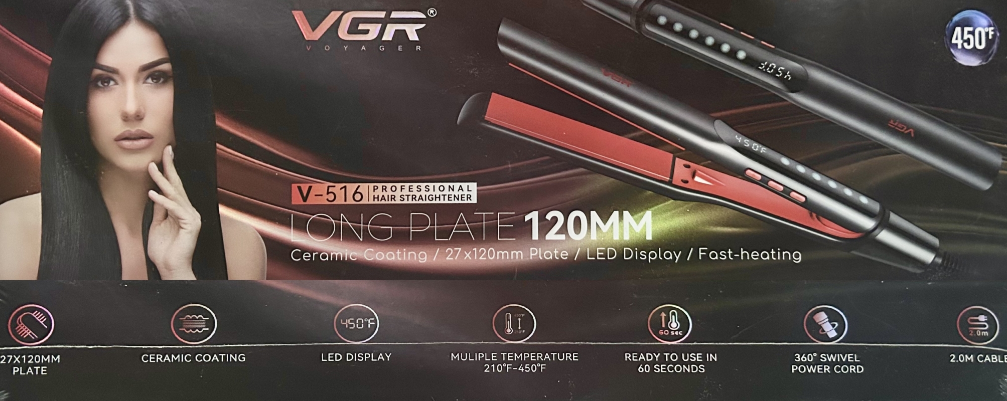 Плойка Выпрямитель Стайлер VGR V-516 Черный