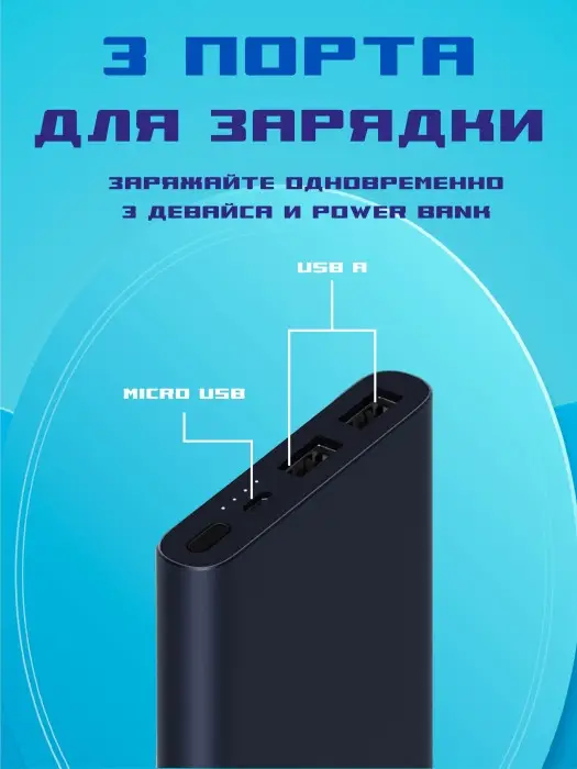 Внешний аккумулятор Повербанк 10000mAh