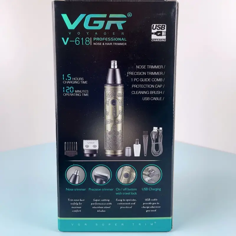 Триммер для стрижки волос 2в1 VGR V-618