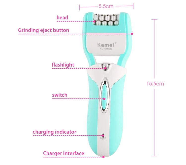 Эпилятор 3в1 Kemei KM-6198B