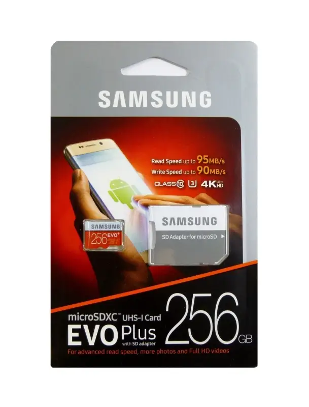 Карта памяти MicroSD Class 10 Evo Plus 256 gb