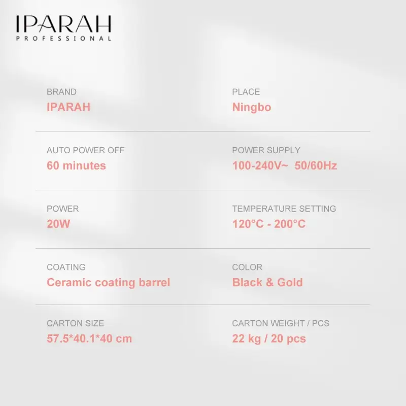 Плойка Стайлер IPARAH P-206