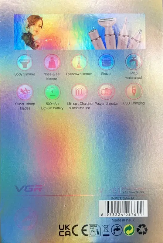 Эпилятор Набор 4в1 VGR V-761 Розовый