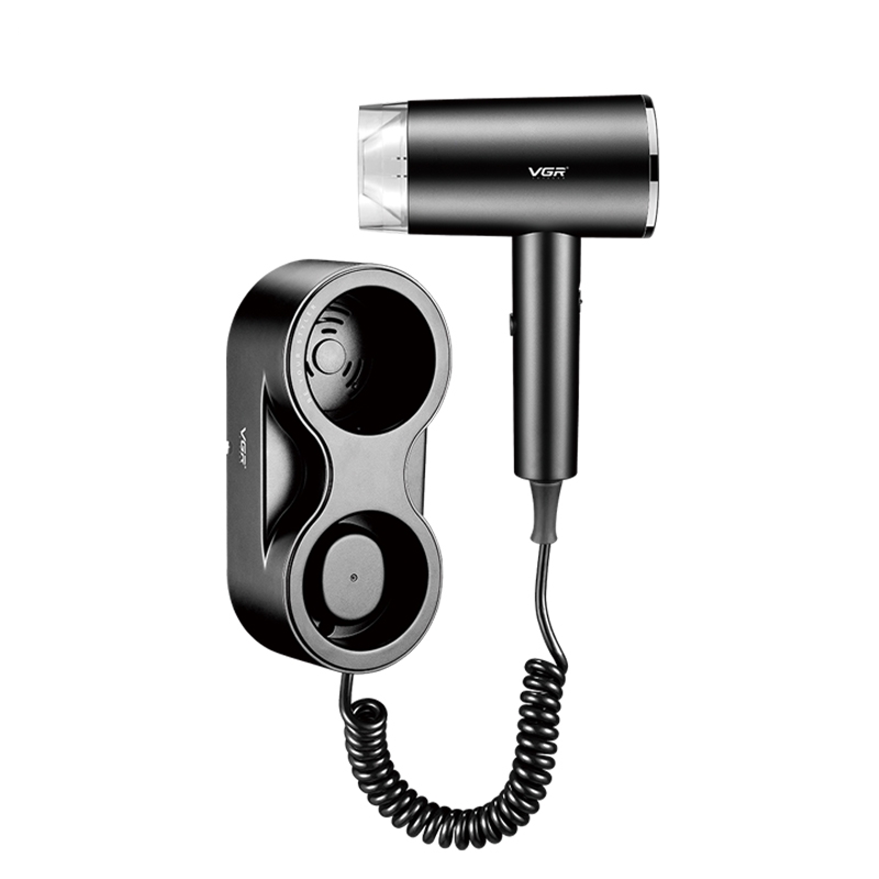 Фен для волос настенный VGR V-407 Черный