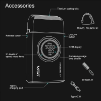 Электрическая бритва Шейвер VGR V-377 Черный