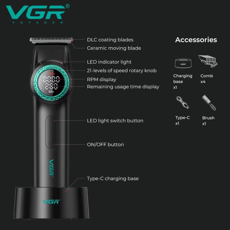 Триммер для стрижки волос VGR V-977