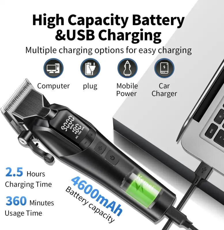 Машинка для стрижки волос Kemei KM-1858