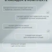 Ирригатор для зубов портативный с насадками H2oFloss Черный