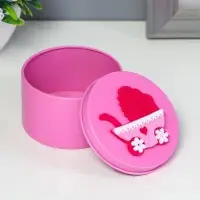 Шкатулка для хранения мелочей, украшений &laquo;Круг. Колясочка&raquo;, металл, 4.5&times;7.5&times;7.5 см, МИКС